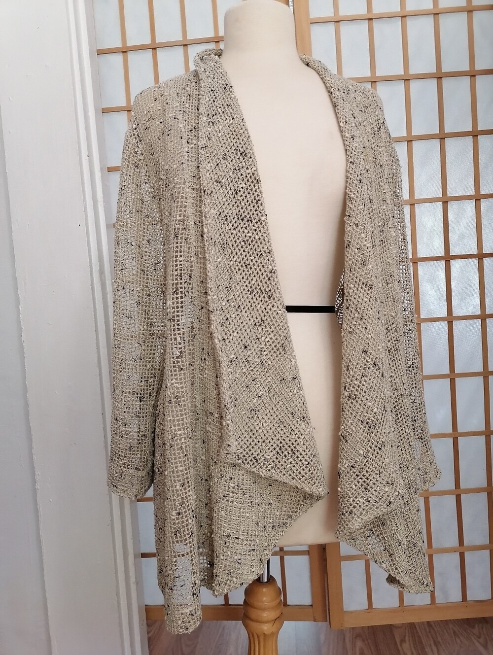 Lulu B Beach Cover Open-Front Knit Cardigan Sweater